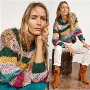 Anthro Heartloom Dawson Striped Sweater